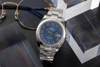 Thumbnail von Rolex Datejust 41 Stahl / Weissgold Automatik Blue Roman Dial Herren Ref. 126334
