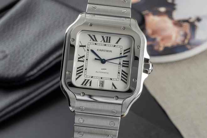  Cartier Santos de Cartier Stahl Automatik Herrenuhr Ref. WSSA0009 