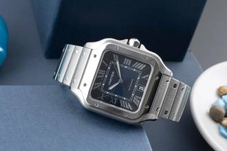 Thumbnail von Cartier Santos Stahl Automatik Herrenuhr Medium WSSA0013 B&P 2020