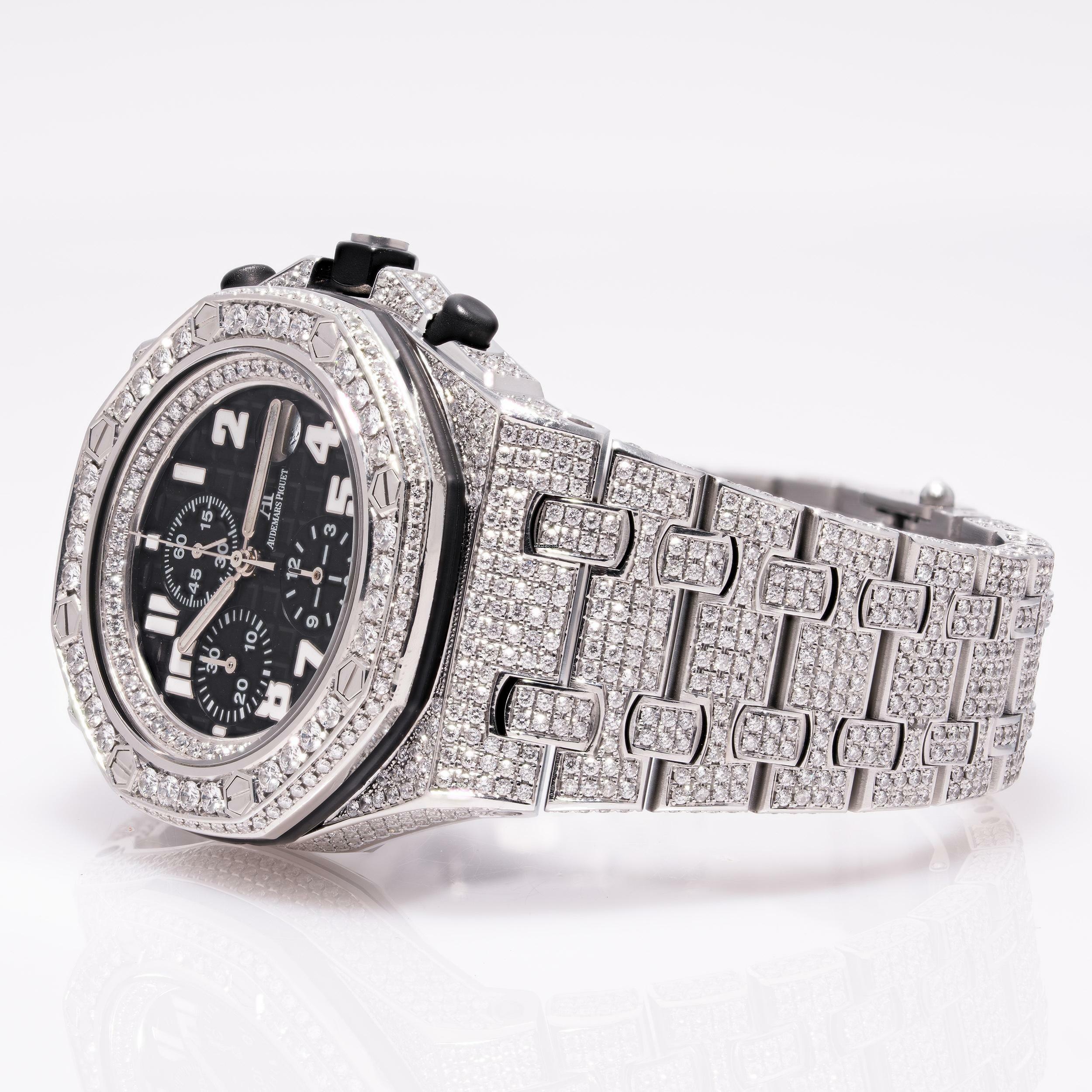 Thumbnail von Audemars Piguet Royal Oak Offshore Chronograph Chrono Iced Out 42 – 25721ST.OO.1000ST.07.A – like NEW – 2006 Full Set