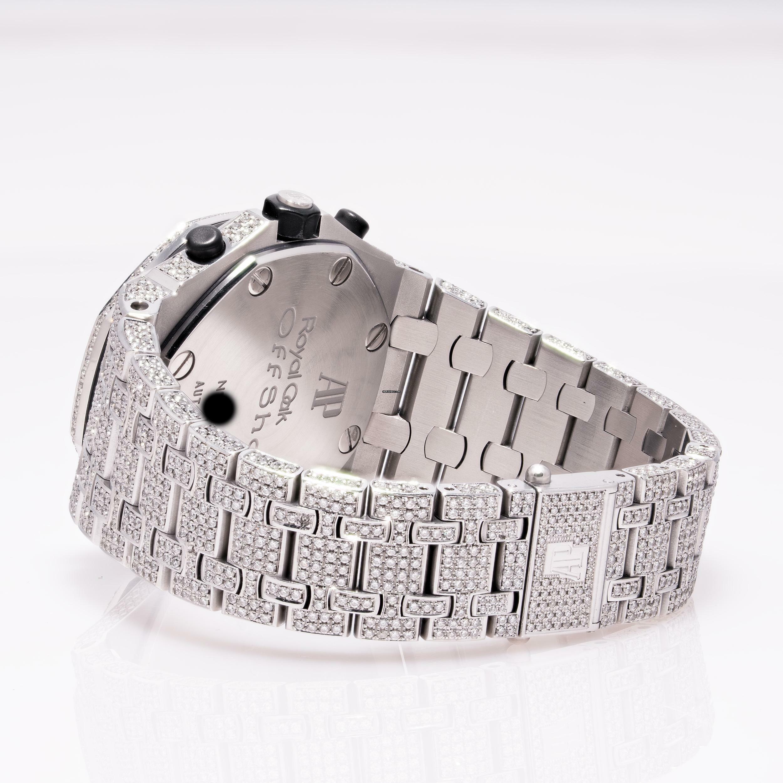 Thumbnail von Audemars Piguet Royal Oak Offshore Chronograph Chrono Iced Out 42 – 25721ST.OO.1000ST.07.A – like NEW – 2006 Full Set