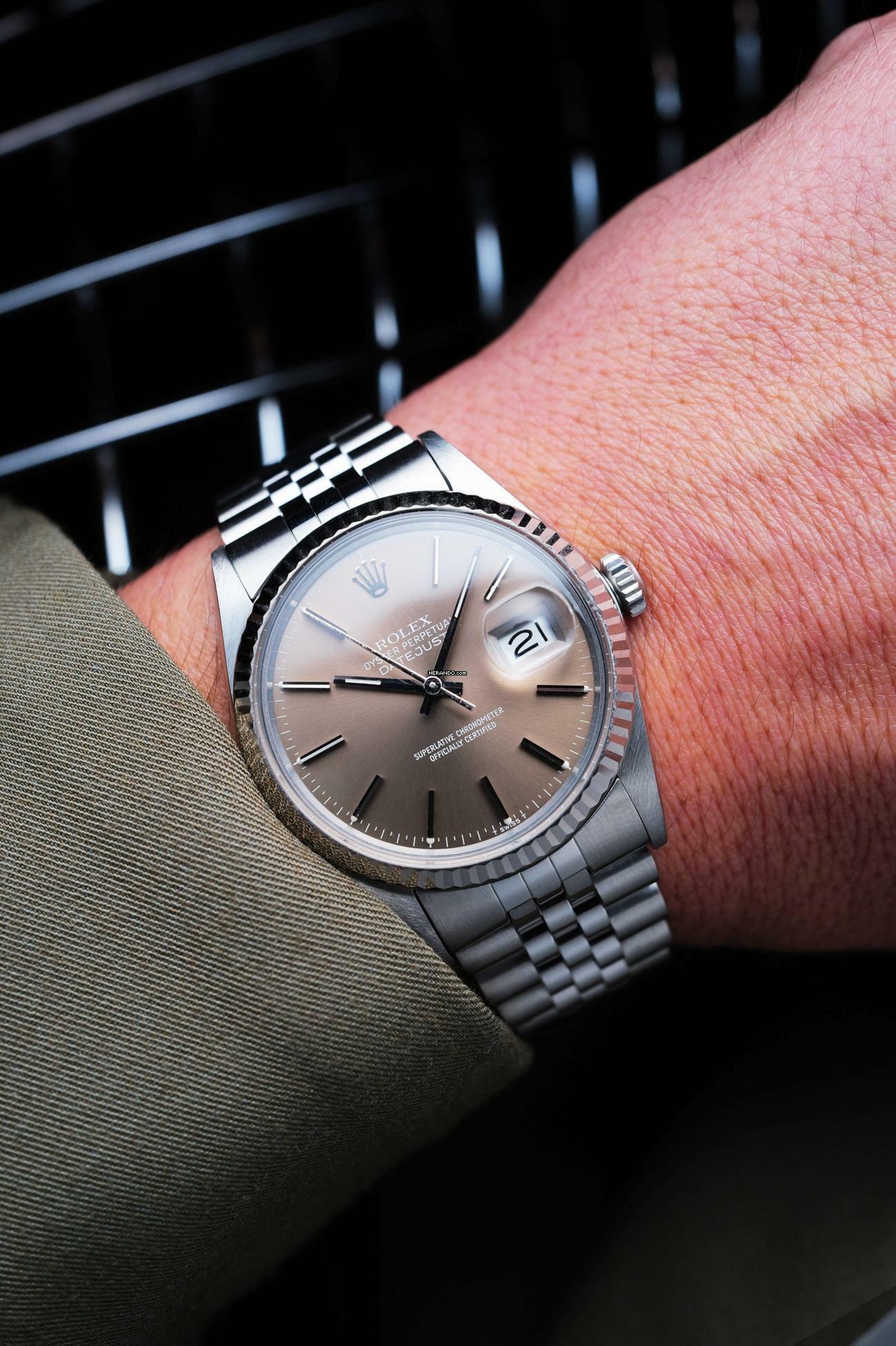Thumbnail von Rolex Datejust 36 Date just 16014 Taupe Dial