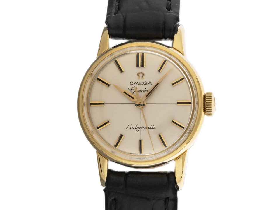  Omega Genève Ladymatic Ref.2978SC3 1958 Box sehr gut Vintage Geneve Ladymatic Automatik 18kt Gelbgold 