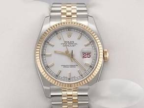 Thumbnail von Rolex Datejust 36 36mm 116233 2010 Edelstahl Gelbgold 750 Automatik Stahl Stainless Steel 18kt Yellow Gold Jubilé-band Chronometer Oyster White Dial