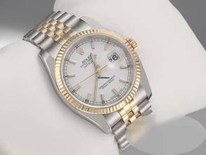 Thumbnail von Rolex Datejust 36 36mm 116233 2010 Edelstahl Gelbgold 750 Automatik Stahl Stainless Steel 18kt Yellow Gold Jubilé-band Chronometer Oyster White Dial