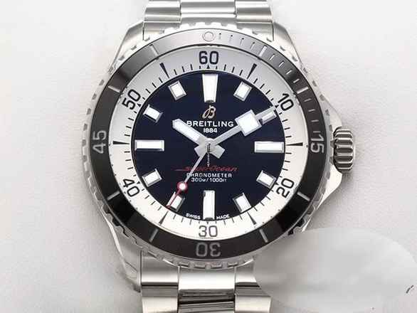  Breitling Superocean 42mm Automatik A17375 2023 Edelstahl Stahl Steel Black Dial Chronometer 