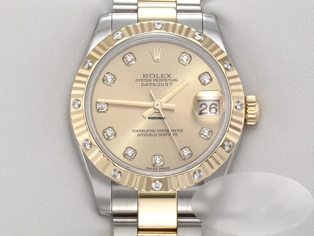  Rolex Datejust 31 31mm 178313 Stahl Gelbgold 750 Diamanten Automatik Stainless Steel 18kt Yellow Gold Oyster-band Chronometer 