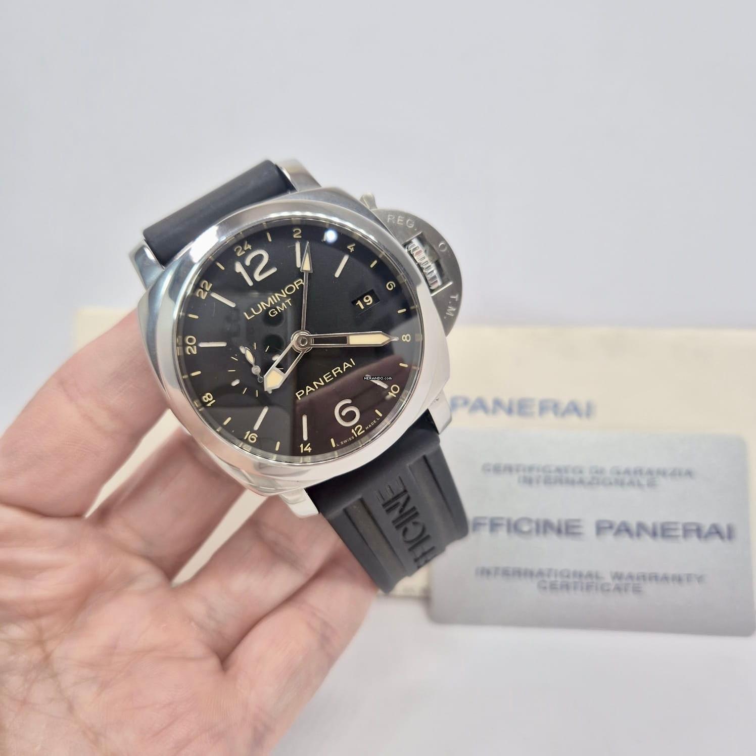  Panerai Luminor 1950 3 Days GMT Automatic Automático 44mm Completo 