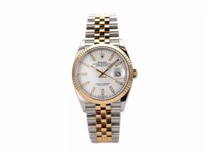 Thumbnail von Rolex Datejust 36 Edelstahl Gelbgold 126233 Weiß Jubile-Band