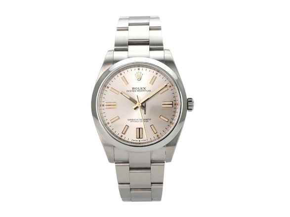  Rolex Oyster Perpetual 41 Ref. 124300 Zifferblatt Silber 