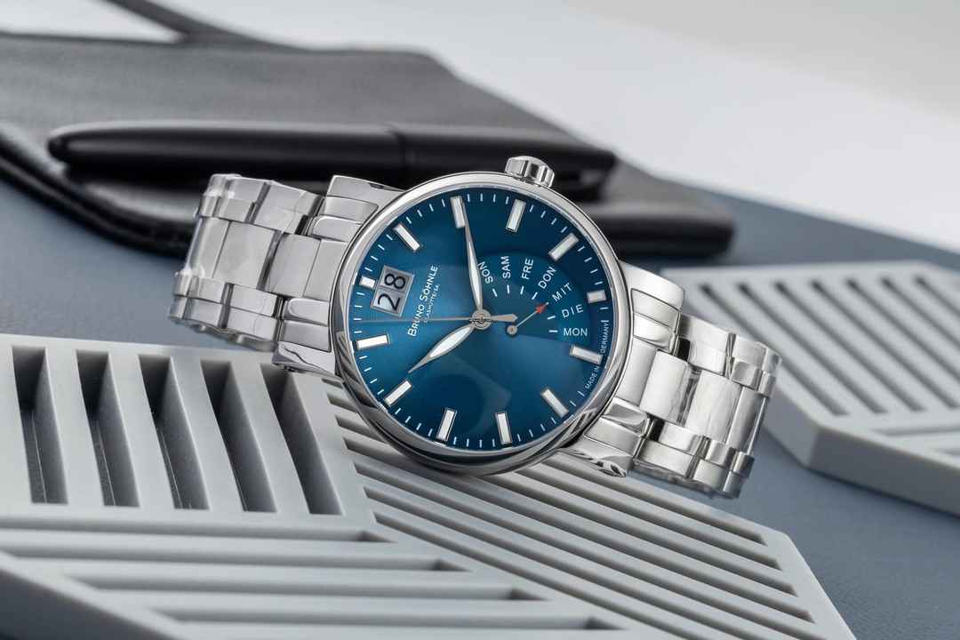  Bruno Söhnle Pesaro Glashütte Pesaro I Stahl Quarz Herrenuhr Ref. 17-13073-346 B&P 