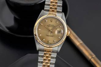Thumbnail von Rolex Datejust 36 Stahl / Gold Diamond Dial Automatik Herren Ref. 16233 S-Serie