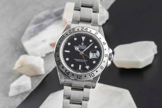 Thumbnail von Rolex Explorer II Black Dial Edelstahl Automatik Herrenuhr Ref. 16570 B&P 2002