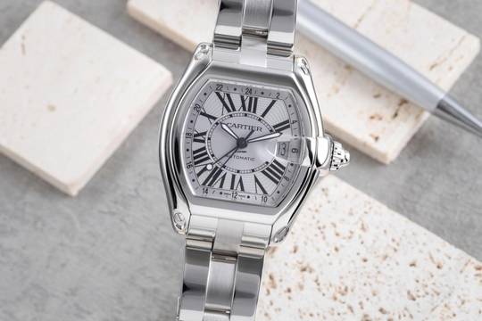  Cartier Roadster GMT XL Edelstahl Automatik Herrenuhr Ref. W62032X6 