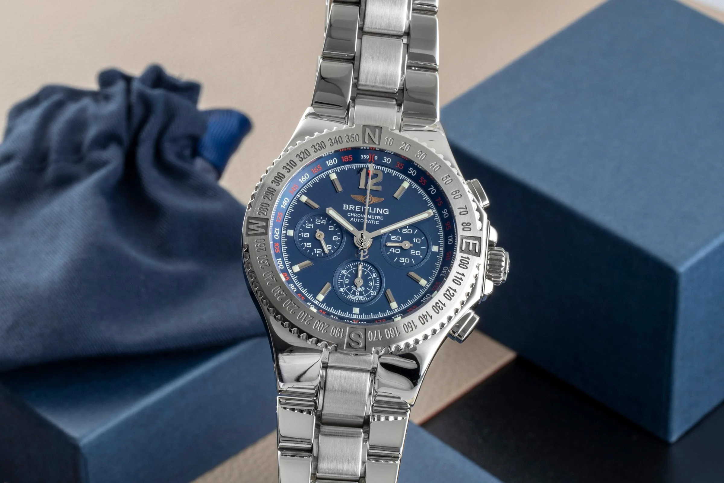 Breitling Hercules Chronograph Automatik Edelstahl Herrenuhr Ref. A39362