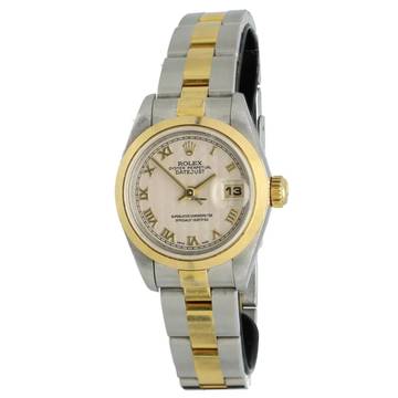  Rolex Lady-Datejust Gold/steel Pyramid dial 26mm Ref. 69163 