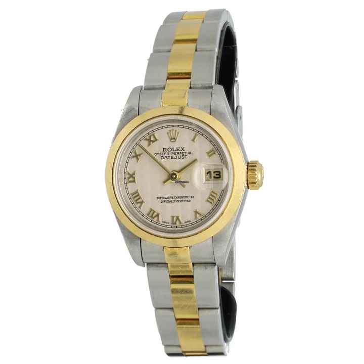  Rolex Lady-Datejust Gold/steel Pyramid dial 26mm Ref. 69163 