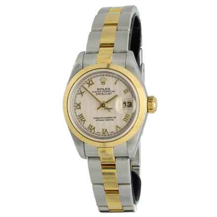  Rolex Lady-Datejust Gold/steel Pyramid dial 26mm Ref. 69163 