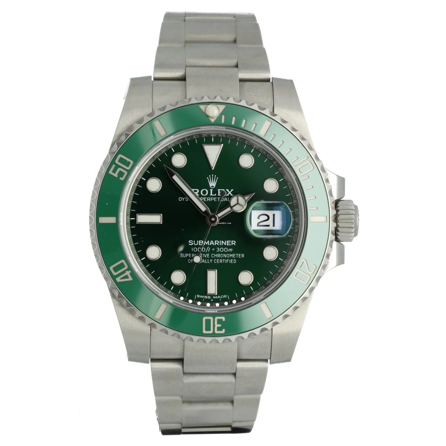 Rolex Submariner Date Ref.116610LV Hulk Full Set 2019 Unpolished