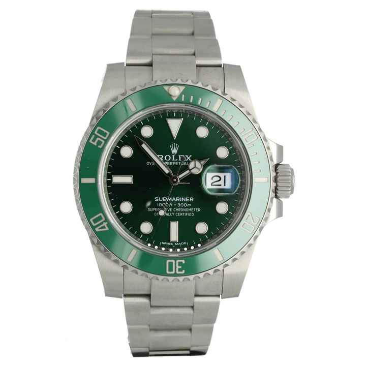  Rolex Submariner Date Ref.116610LV Hulk Full Set 2019 Unpolished 