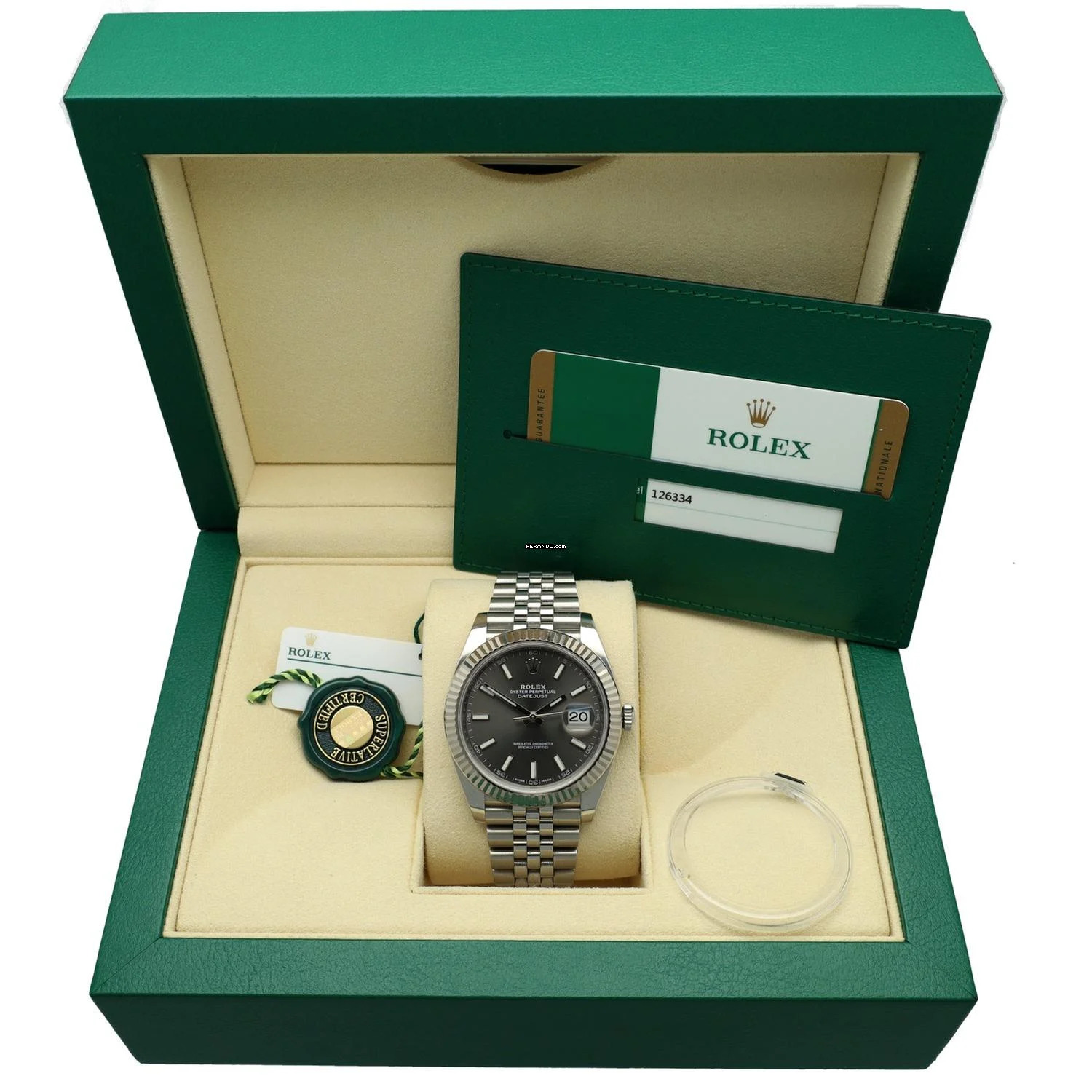 Thumbnail von Rolex Datejust 41 Rhodium dial Ref. 126334 Full set 2017