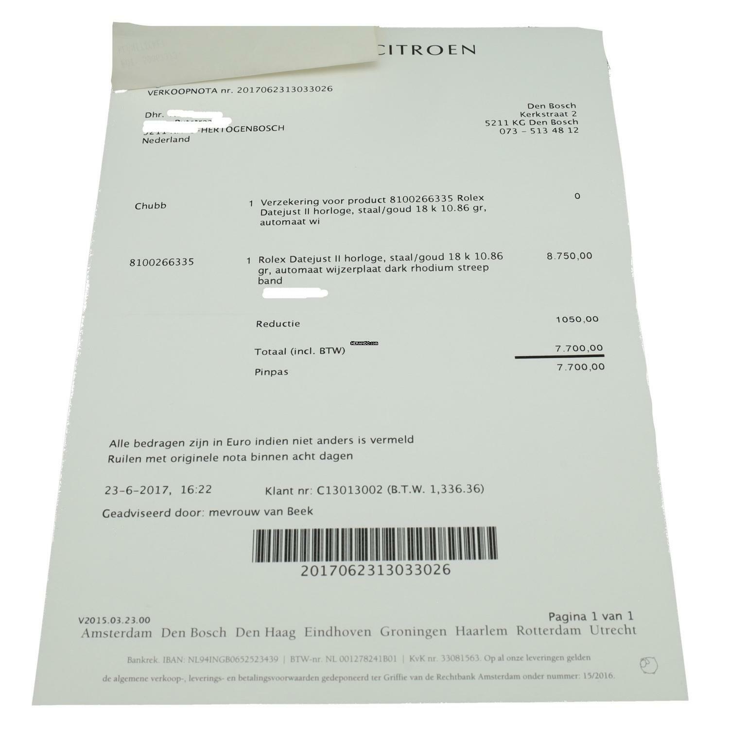 Thumbnail von Rolex Datejust 41 Rhodium dial Ref. 126334 Full set 2017