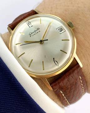  GUB Glashütte Vintage Handwinding Date 36mm keine 
