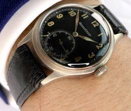 Thumbnail von Jaeger-LeCoultre Serviced (420e) Military Black Gilt Dial WW2 WK2