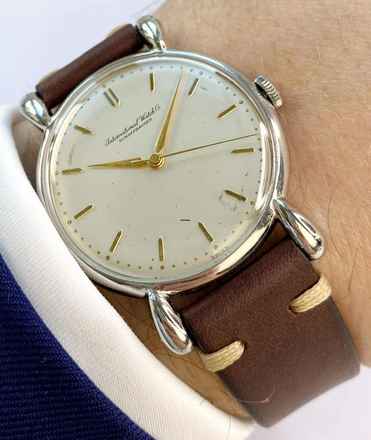  IWC Serviced 35mm Steel Rare Teardrop Lugs cal 89 keine 