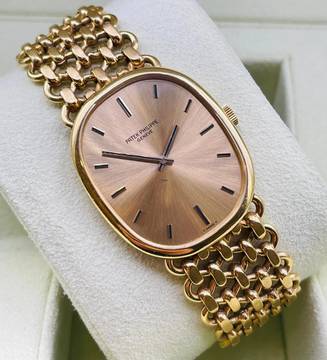  Patek Philippe Ellipse d'Or Do‘r Gold 18Kt Vintage (manualwind) NO STRETCH With orig. papers + first buying receipt very nice condition 