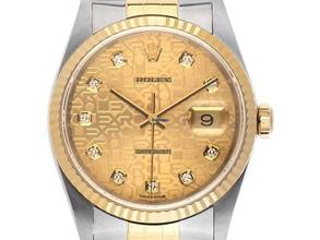 Thumbnail von Rolex Datejust 36 Jubilée Diamanten Ref.16233 1995 Box&Beschreibung sehr gut Vintage Datejust Jubilée Diamanten