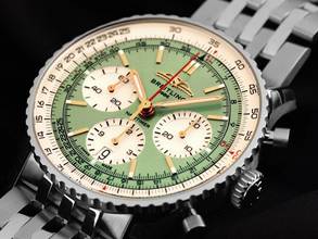 Thumbnail von Breitling Navitimer 1 B01 Chronograph Ref.AB0139211L1A1 2026 Full Set Ungetragen Navitimer B01 Chronograph Green Dial