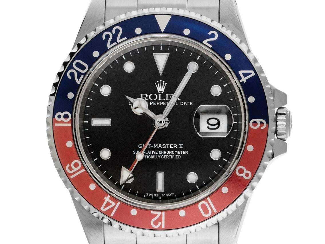 Rolex GMT-Master II Pepsi Ref.16710 2002 Full Set sehr gut Vintage GMT Master II Pepsi