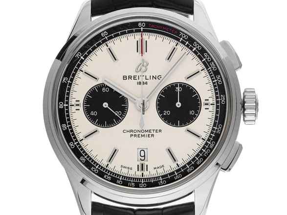  Breitling Premier B01 Ref.AB0118221G1P1 2019 Box&Beschreibung wie Neu Vintage Premier B01 Chronograph Krokoleder Faltschließe 