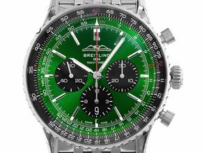 Thumbnail von Breitling Navitimer 1 B01 Chronograph Ref.AB0137241L1A1 2026 Full Set Ungetragen Navitimer B01 Chronograph 46 Green Dial