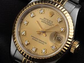 Thumbnail von Rolex Lady-Datejust Diamanten Ref.69173 1988 Full Set sehr gut Vintage Datejust Lady Diamanten open 6/9