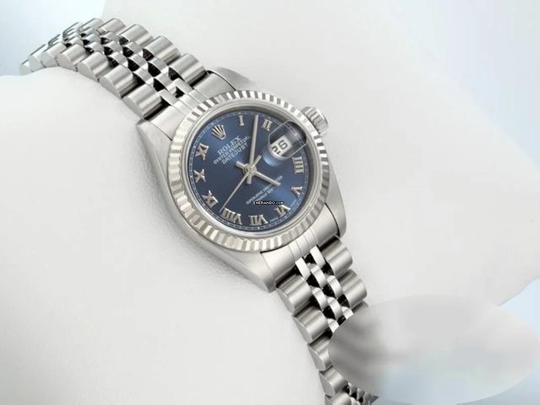 Thumbnail von Rolex Lady-Datejust Stahl Weissgold 750 2002 Automatik Gold Damen Stainless Steel 18kt White Gold Jubilé-band Chronometer Oyster Blue Dial