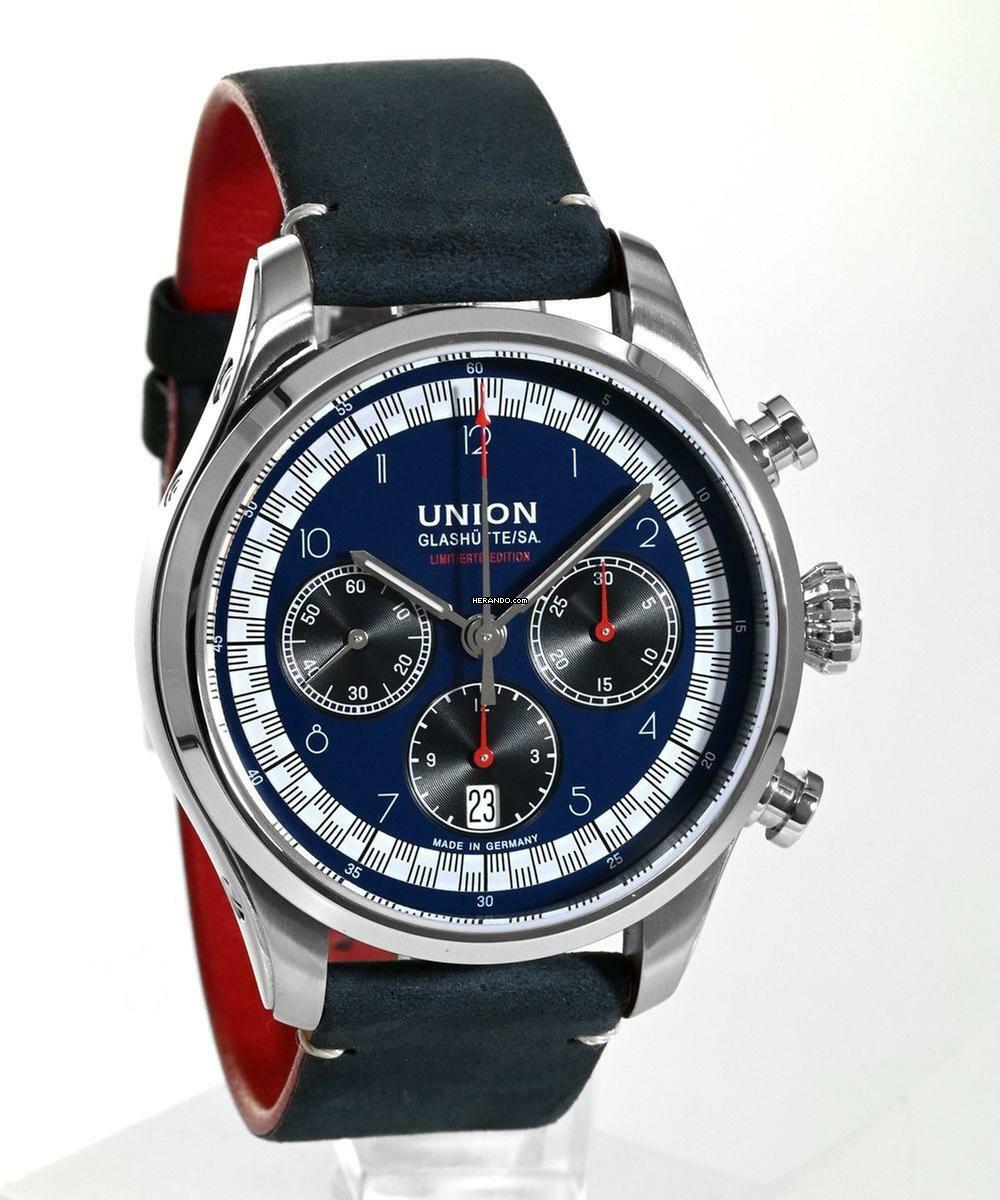  Union Glashütte Belisar Chronograph Sachsen Classic - Limitiert Edition Ref. D009.427.16.042.09 - Selten 