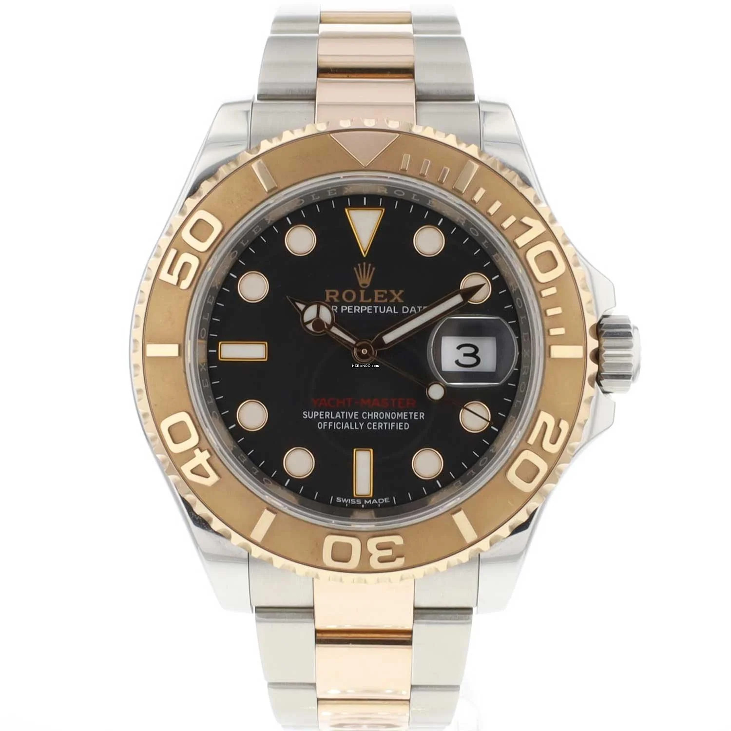  Rolex Yacht-Master 40 Steel Everose Gold Black Dial 