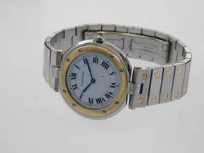 Thumbnail von Cartier Santos Ronde Vendome Stahl / 18 Kt Gelbgold im Best Zustand