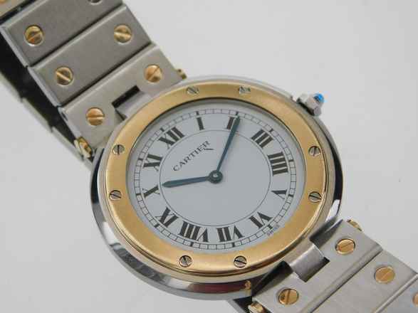  Cartier Santos Ronde Vendome Stahl / 18 Kt Gelbgold im Best Zustand 