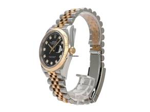 Thumbnail von Rolex Datejust 36 Oystersteel / Gelbgold Ref. 126233 Schwarz Diamant Jubile-Band