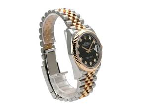 Thumbnail von Rolex Datejust 36 Oystersteel / Gelbgold Ref. 126233 Schwarz Diamant Jubile-Band