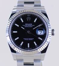 Thumbnail von Rolex Datejust 41 Stahl White Gold black Dial Oysterband B+P 126334 Top