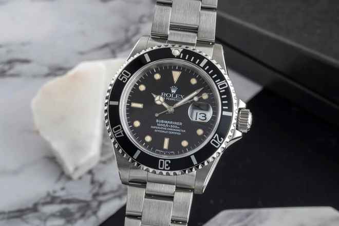  Rolex Submariner Date 40 Stahl Automatik Herrenuhr Ref. 16610 N-Serie 