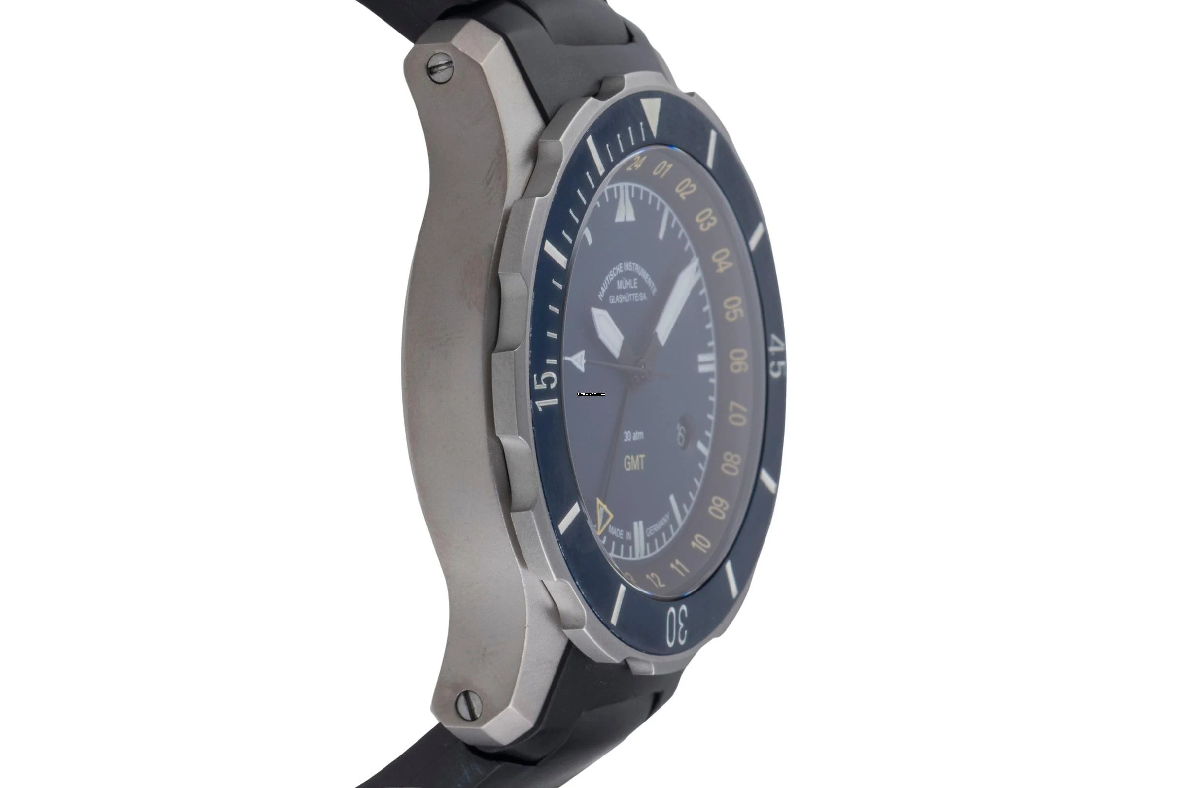 Thumbnail von Mühle Glashütte Seebataillon GMT Titan Automatik Herrenuhr Ref. M1-28-62 KB B&P