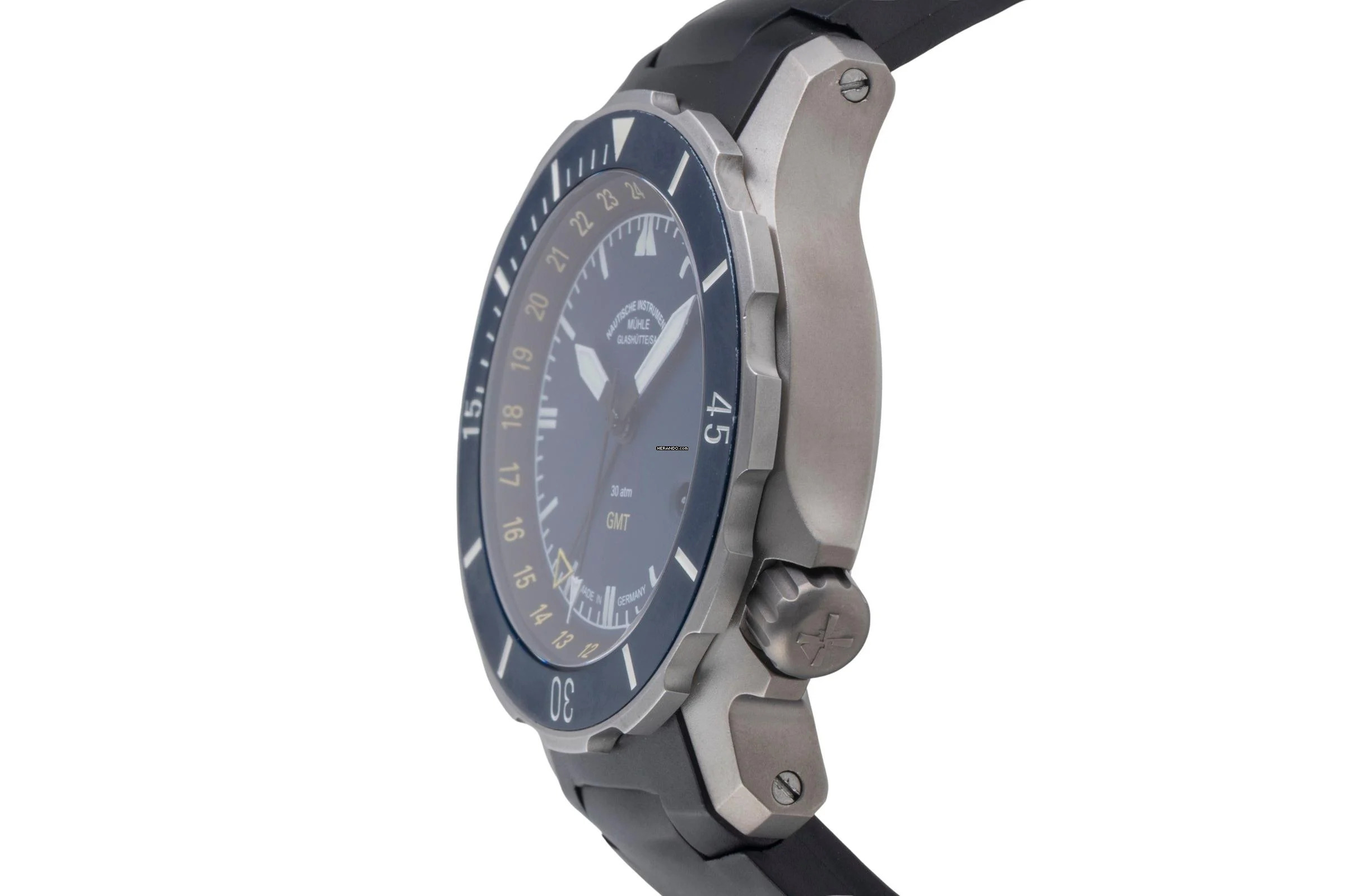 Thumbnail von Mühle Glashütte Seebataillon GMT Titan Automatik Herrenuhr Ref. M1-28-62 KB B&P