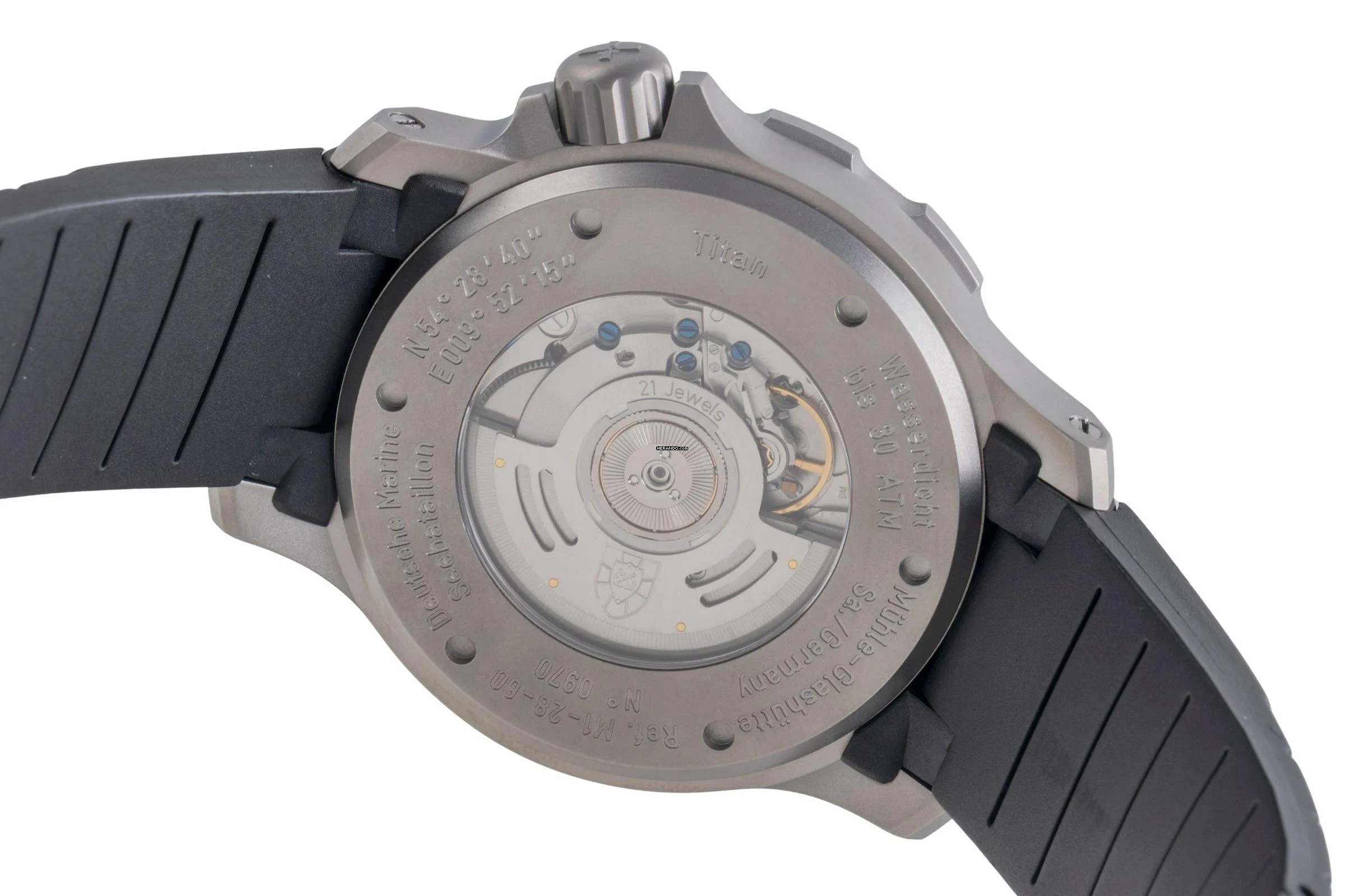 Thumbnail von Mühle Glashütte Seebataillon GMT Titan Automatik Herrenuhr Ref. M1-28-62 KB B&P