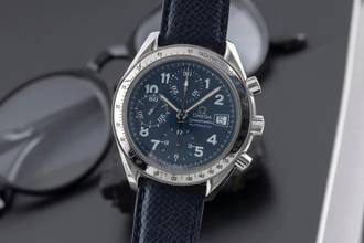 Thumbnail von Omega Speedmaster Date Blue Dial Chronograph Automatik Ref. 3513.82.00