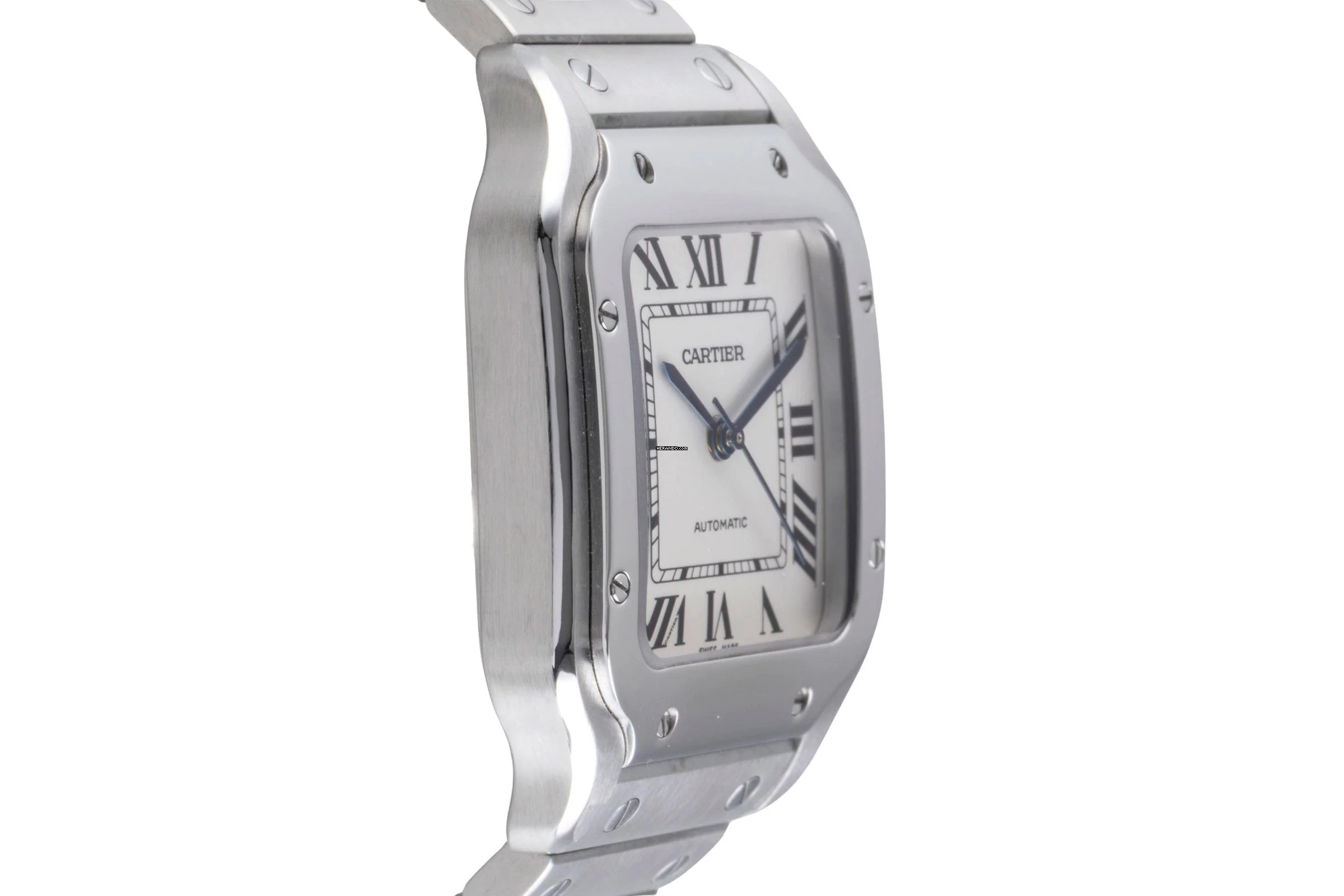 Thumbnail von Cartier Santos Stahl Automatik Herrenuhr Medium WSSA0010 B&P 2018